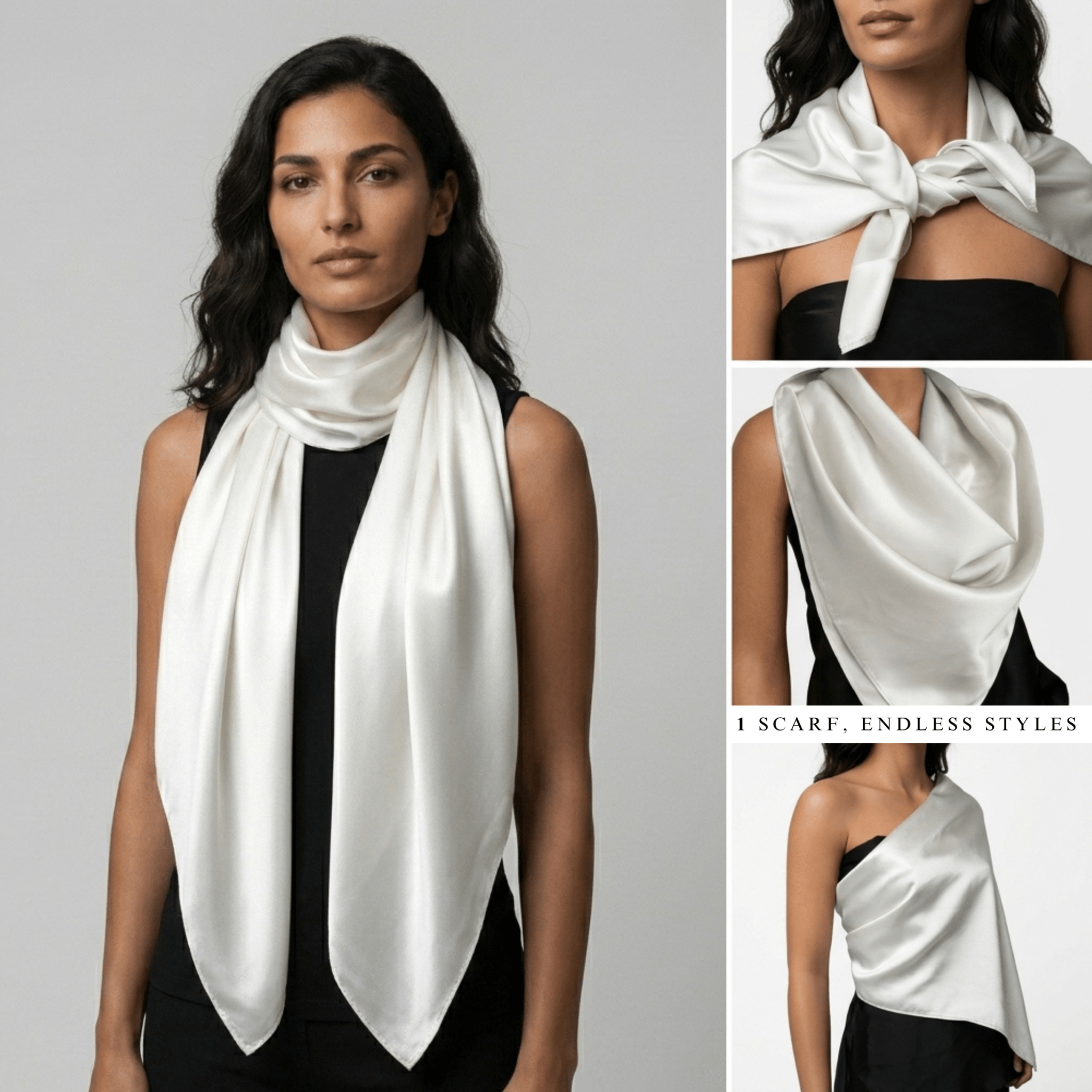 NOCHKA 100% Mulberry Silk Square Scarf – 43"x43" | 19 Momme 6A Grade Silk - NOCHKA
