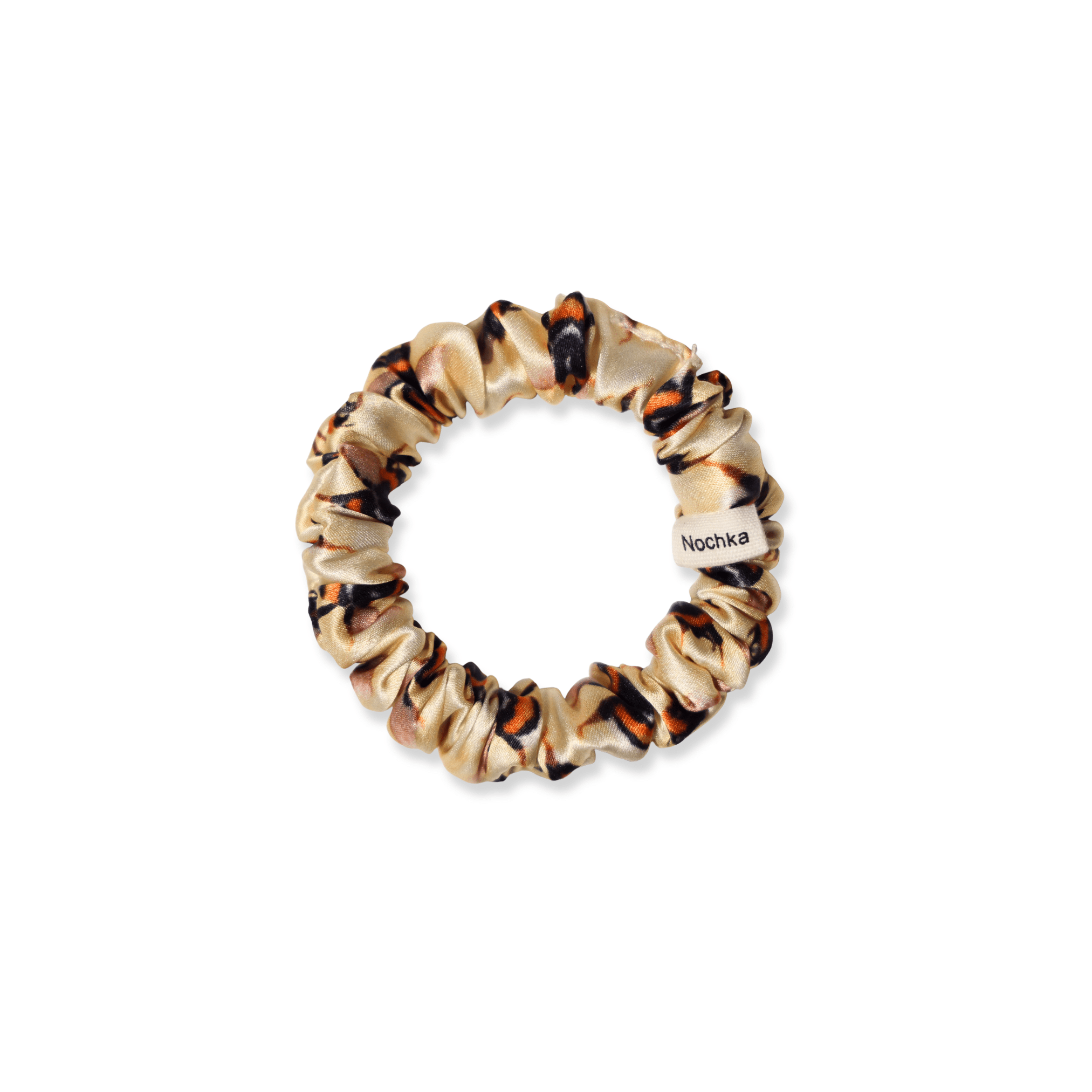 NOCHKA Bee's Print of Silk Scrunchies – Ultra Thin, Skinny, Regular & Jumbo - NOCHKA