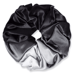 NOCHKA Black Gradient Print of Silk Scrunchies – Ultra Thin, Skinny, Regular & Jumbo - NOCHKA
