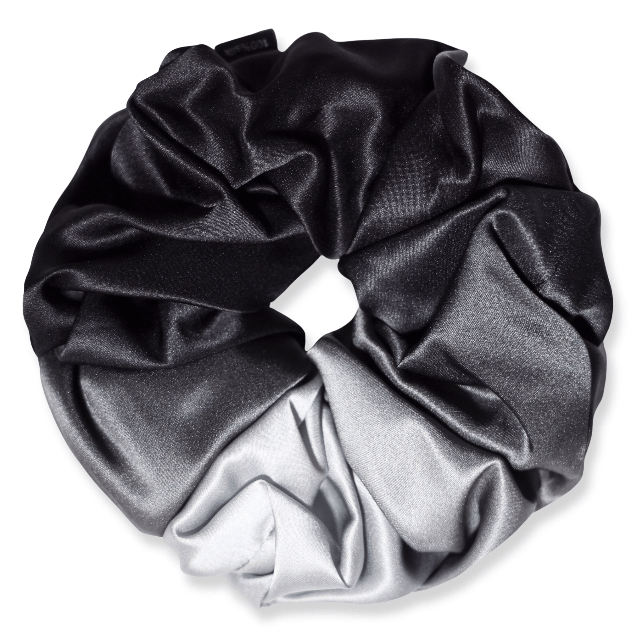 NOCHKA Black Gradient Print of Silk Scrunchies – Ultra Thin, Skinny, Regular & Jumbo - NOCHKA
