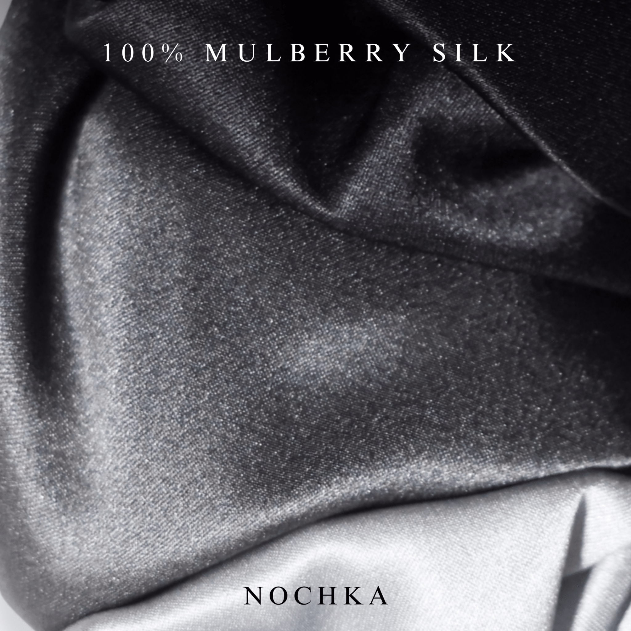 NOCHKA Black Gradient Print of Silk Scrunchies – Ultra Thin, Skinny, Regular & Jumbo - NOCHKA
