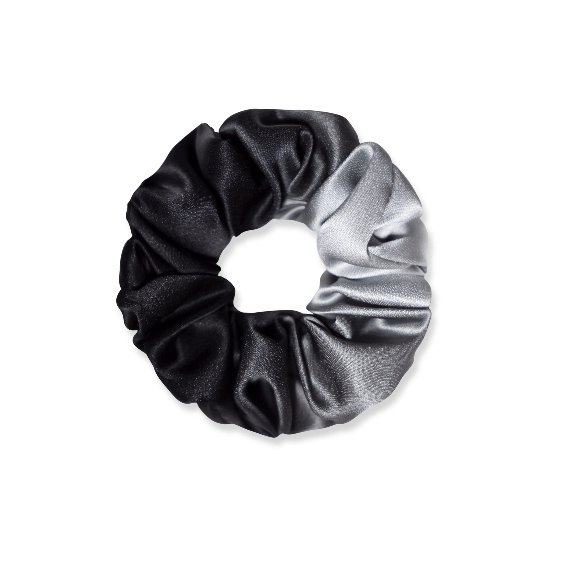 NOCHKA Black Gradient Print of Silk Scrunchies – Ultra Thin, Skinny, Regular & Jumbo - NOCHKA