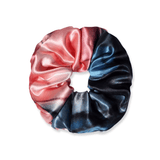 NOCHKA Blue & Blush Print of Silk Scrunchies – Ultra Thin, Skinny, Regular & Jumbo - NOCHKA

