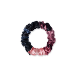 NOCHKA Blue & Blush Print of Silk Scrunchies – Ultra Thin, Skinny, Regular & Jumbo - NOCHKA
