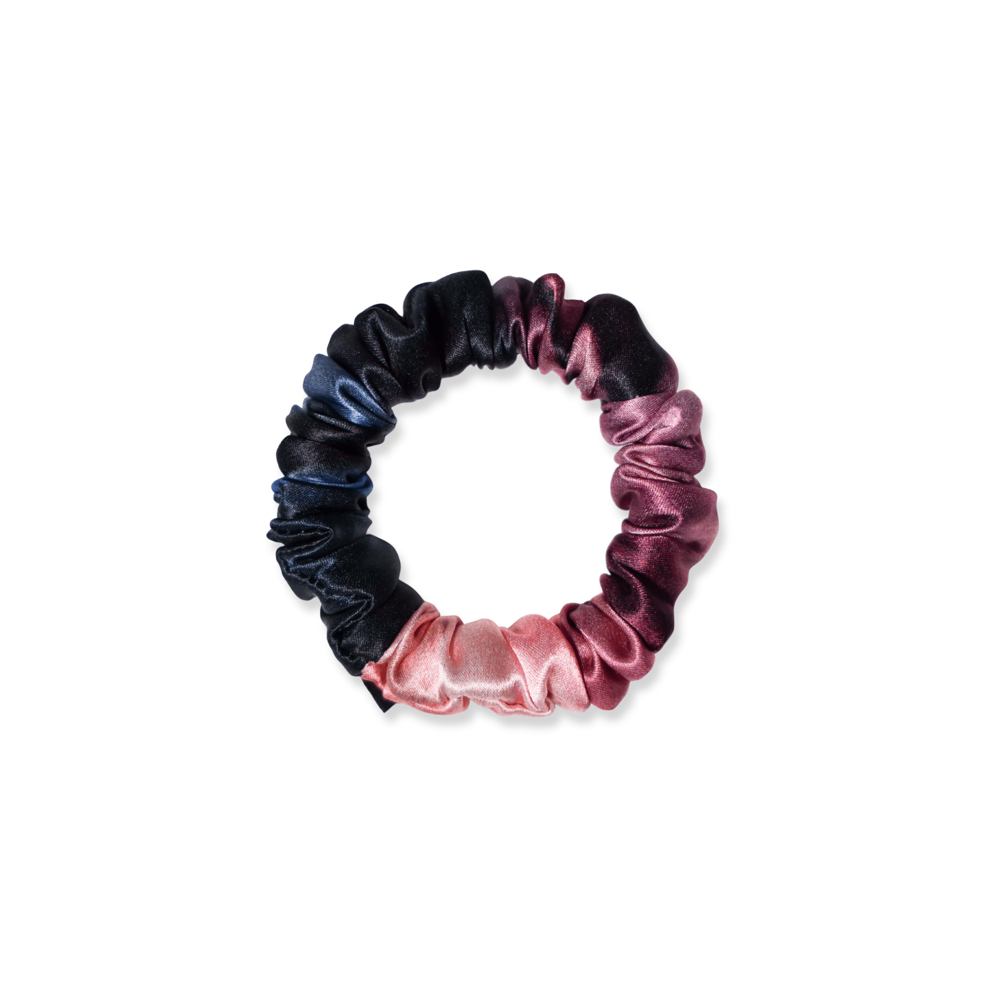 NOCHKA Blue & Blush Print of Silk Scrunchies – Ultra Thin, Skinny, Regular & Jumbo - NOCHKA

