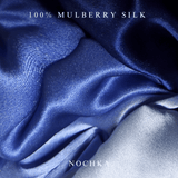 NOCHKA Blue Gradient Print of Silk Scrunchies – Ultra Thin, Skinny, Regular & Jumbo - NOCHKA
