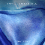 NOCHKA Blue Tie Dye Print of Silk Scrunchies – Ultra Thin, Skinny, Regular & Jumbo - NOCHKA
