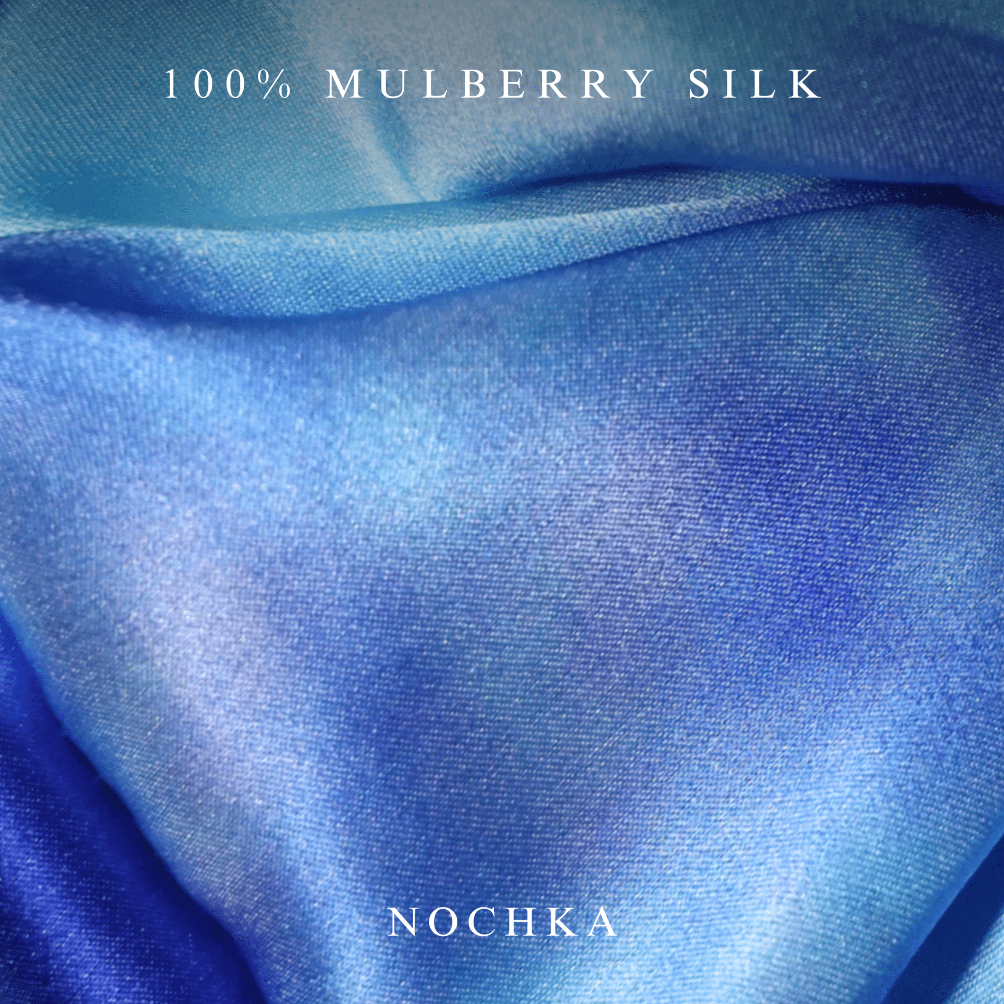 NOCHKA Blue Tie Dye Print of Silk Scrunchies – Ultra Thin, Skinny, Regular & Jumbo - NOCHKA
