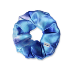 NOCHKA Blue Tie Dye Print of Silk Scrunchies – Ultra Thin, Skinny, Regular & Jumbo - NOCHKA
