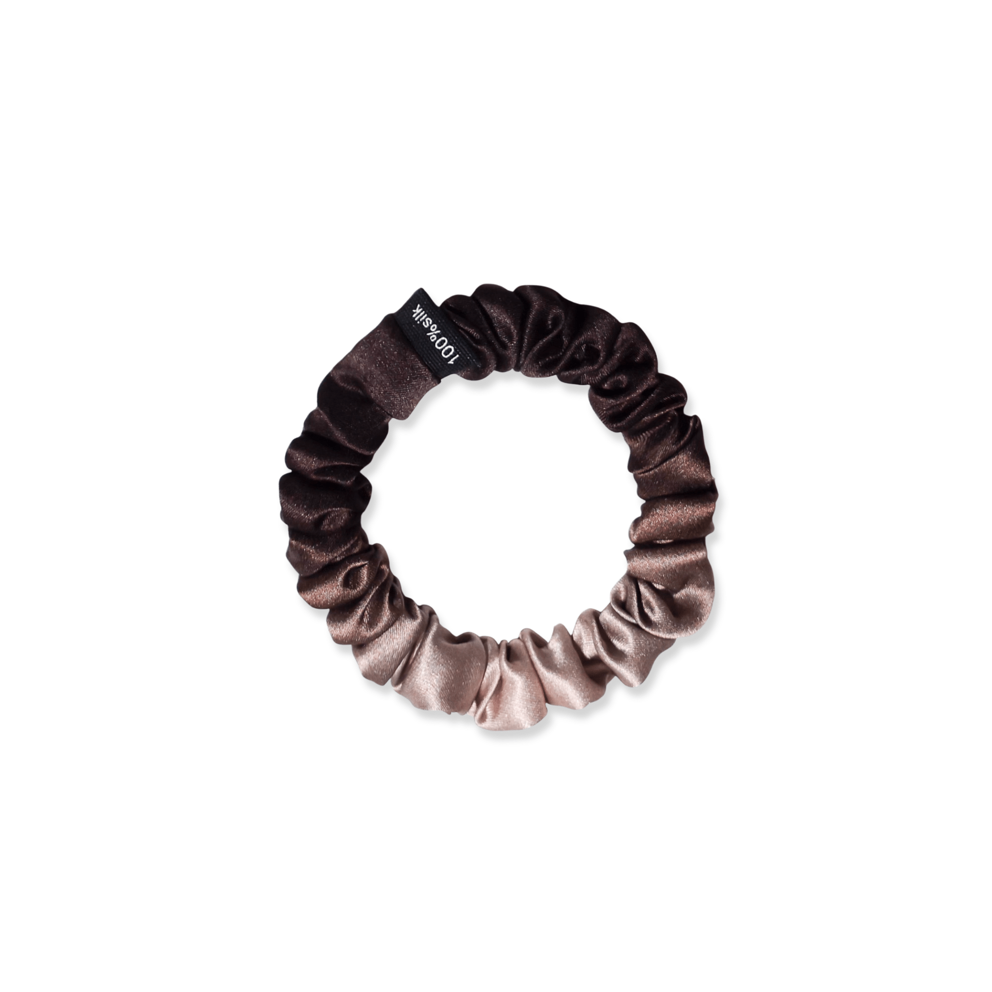 NOCHKA Brown Gradient Print of Silk Scrunchies – Ultra Thin, Skinny, Regular & Jumbo - NOCHKA
