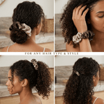 NOCHKA Brown Gradient Print of Silk Scrunchies – Ultra Thin, Skinny, Regular & Jumbo - NOCHKA
