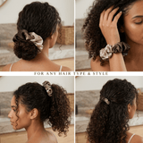 NOCHKA Brown Gradient Print of Silk Scrunchies – Ultra Thin, Skinny, Regular & Jumbo - NOCHKA
