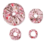 NOCHKA Cherry Blossom Print of Silk Scrunchies – Ultra Thin, Skinny, Regular & Jumbo - NOCHKA
