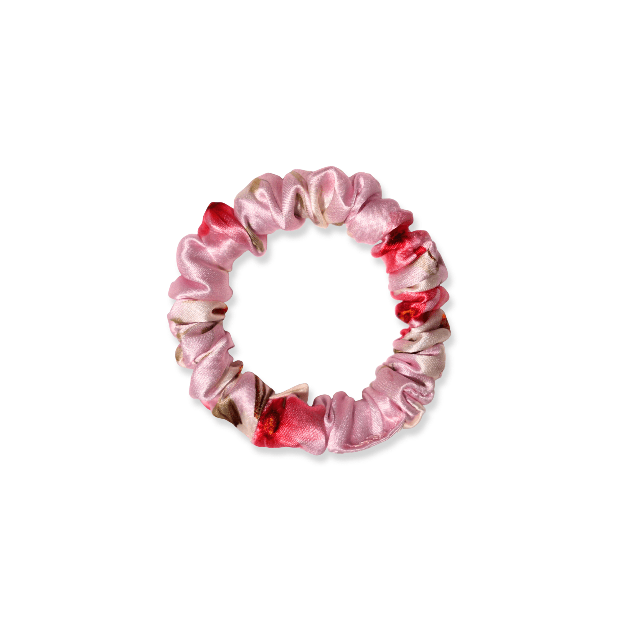NOCHKA Cherry Blossom Print of Silk Scrunchies – Ultra Thin, Skinny, Regular & Jumbo - NOCHKA