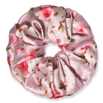 NOCHKA Cherry Blossom Print of Silk Scrunchies – Ultra Thin, Skinny, Regular & Jumbo - NOCHKA
