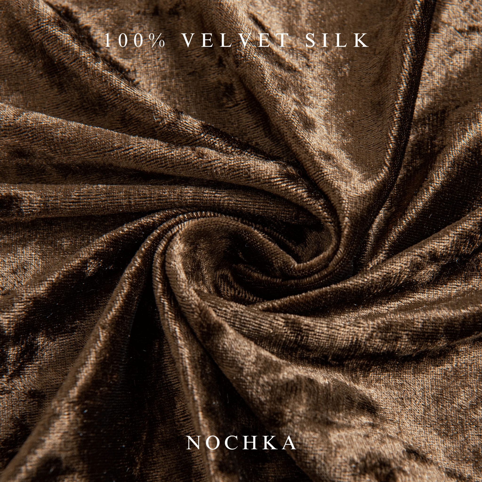 NOCHKA Chocolate Velvet Silk Scrunchies – Ultra Thin, Skinny, Regular & Jumbo Hair Ties – Soft Luxury Black Scrunchies for All Hair Types (Copy) - NOCHKA
