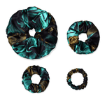 NOCHKA Chrysanthemum Print of Silk Scrunchies – Ultra Thin, Skinny, Regular & Jumbo - NOCHKA
