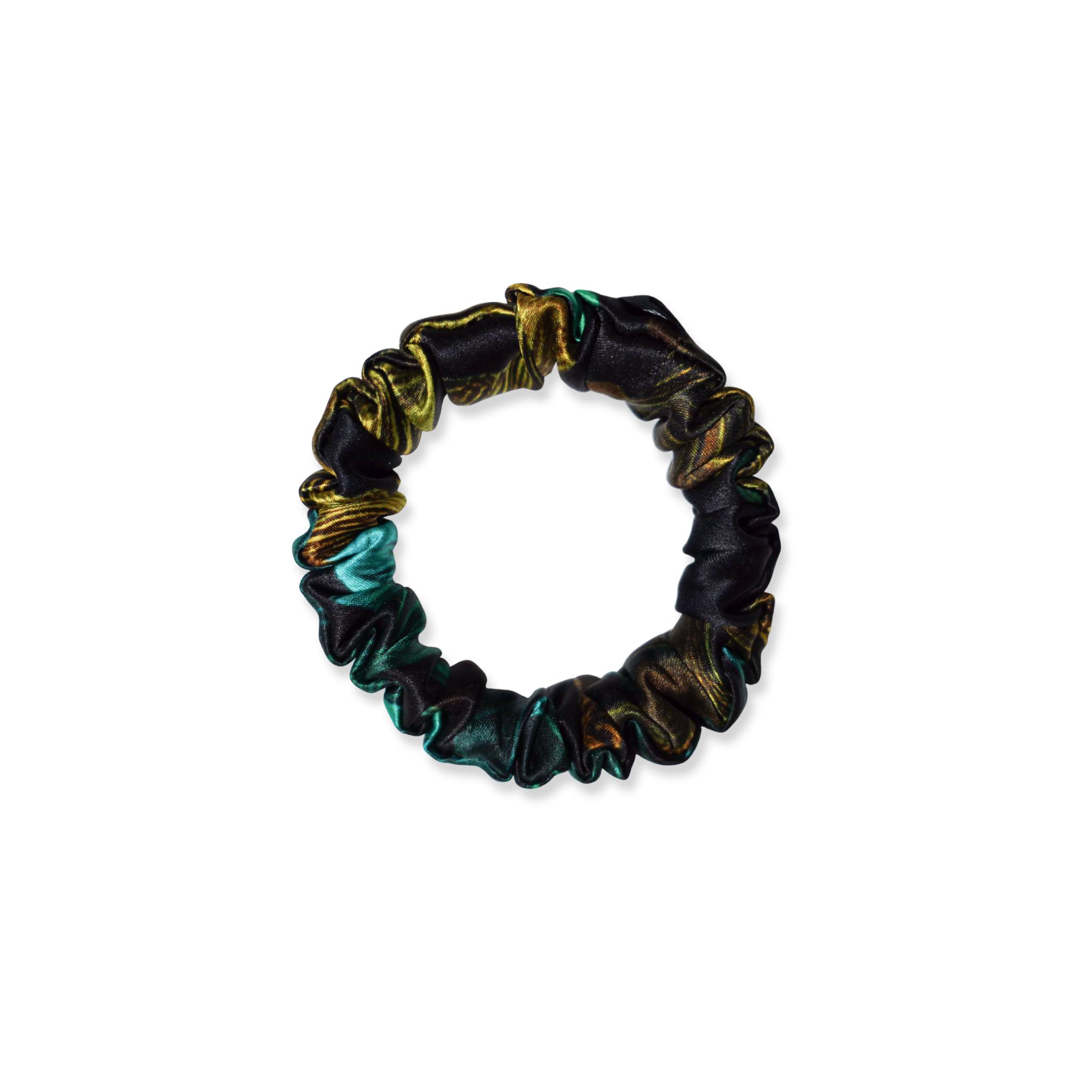 NOCHKA Chrysanthemum Print of Silk Scrunchies – Ultra Thin, Skinny, Regular & Jumbo - NOCHKA
