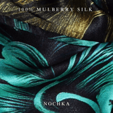 NOCHKA Chrysanthemum Print of Silk Scrunchies – Ultra Thin, Skinny, Regular & Jumbo - NOCHKA
