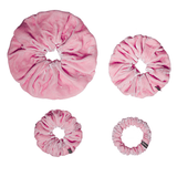 NOCHKA Dusty Rose Velvet Silk Scrunchies – Ultra Thin, Skinny, Regular & Jumbo Hair Ties – Soft Luxury Black Scrunchies for All Hair Type - NOCHKA
