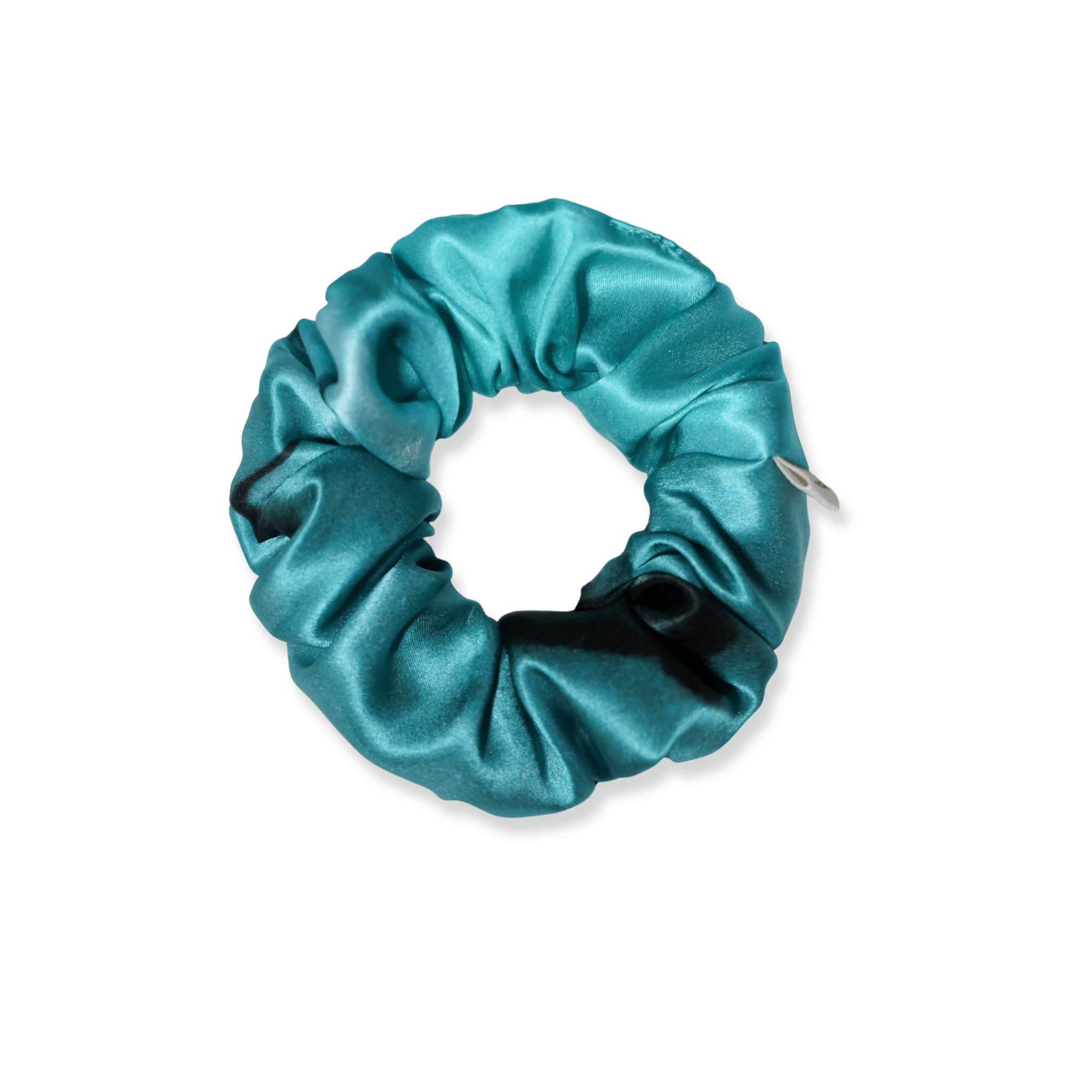 NOCHKA Dusty Turquoise Print of Silk Scrunchies – Ultra Thin, Skinny, Regular & Jumbo - NOCHKA
