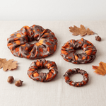 NOCHKA Fall Theme Print of Silk Scrunchies – Ultra Thin, Skinny, Regular & Jumbo - NOCHKA
