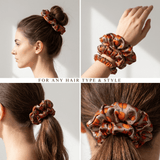 NOCHKA Fall Theme Print of Silk Scrunchies – Ultra Thin, Skinny, Regular & Jumbo - NOCHKA
