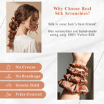 NOCHKA Fall Theme Print of Silk Scrunchies – Ultra Thin, Skinny, Regular & Jumbo - NOCHKA
