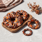 NOCHKA Fall Theme Print of Silk Scrunchies – Ultra Thin, Skinny, Regular & Jumbo - NOCHKA
