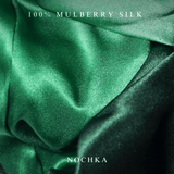 NOCHKA Green Gradient Print of Silk Scrunchies – Ultra Thin, Skinny, Regular & Jumbo - NOCHKA
