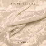 NOCHKA Ivory Velvet Silk Scrunchies – Ultra Thin, Skinny, Regular & Jumbo Hair Ties – Soft Luxury Black Scrunchies for All Hair Type - NOCHKA
