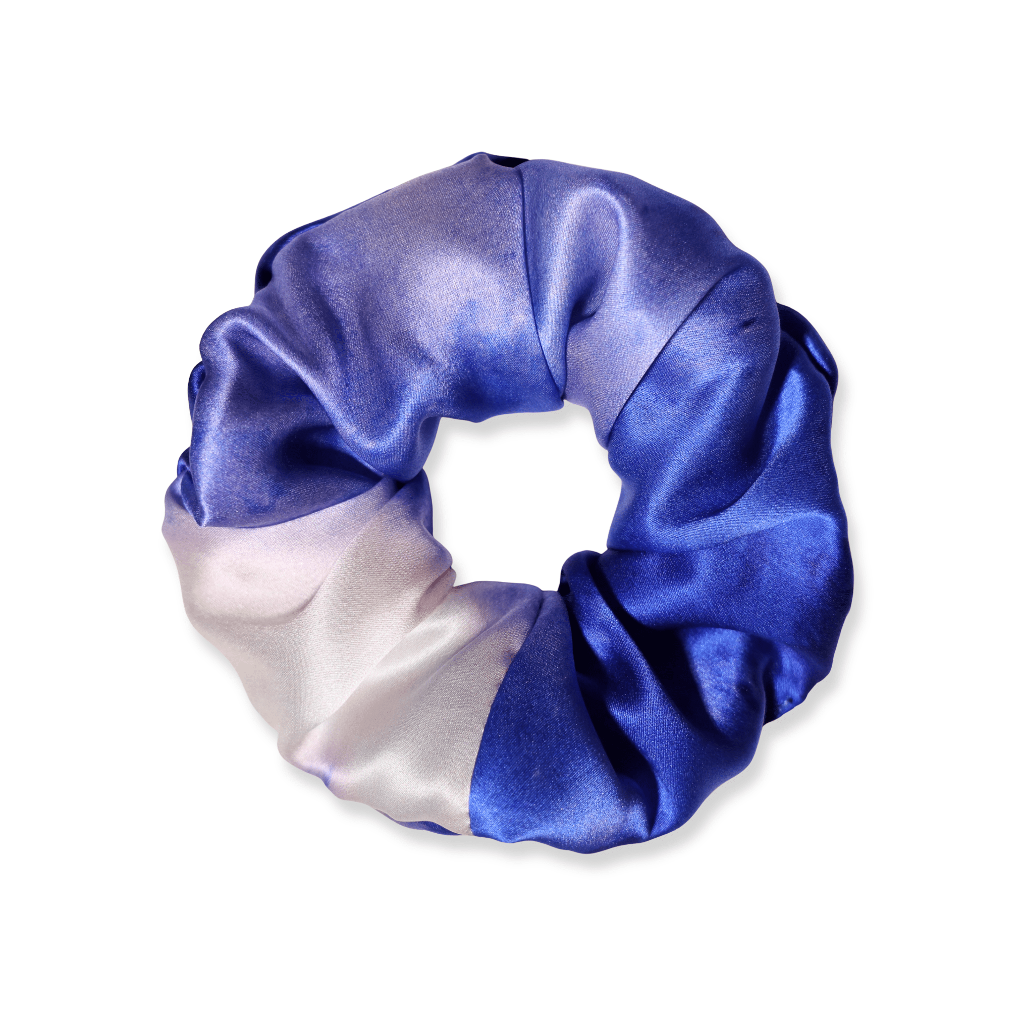 NOCHKA Lavender Indigo Print of Silk Scrunchies – Ultra Thin, Skinny, Regular & Jumbo - NOCHKA