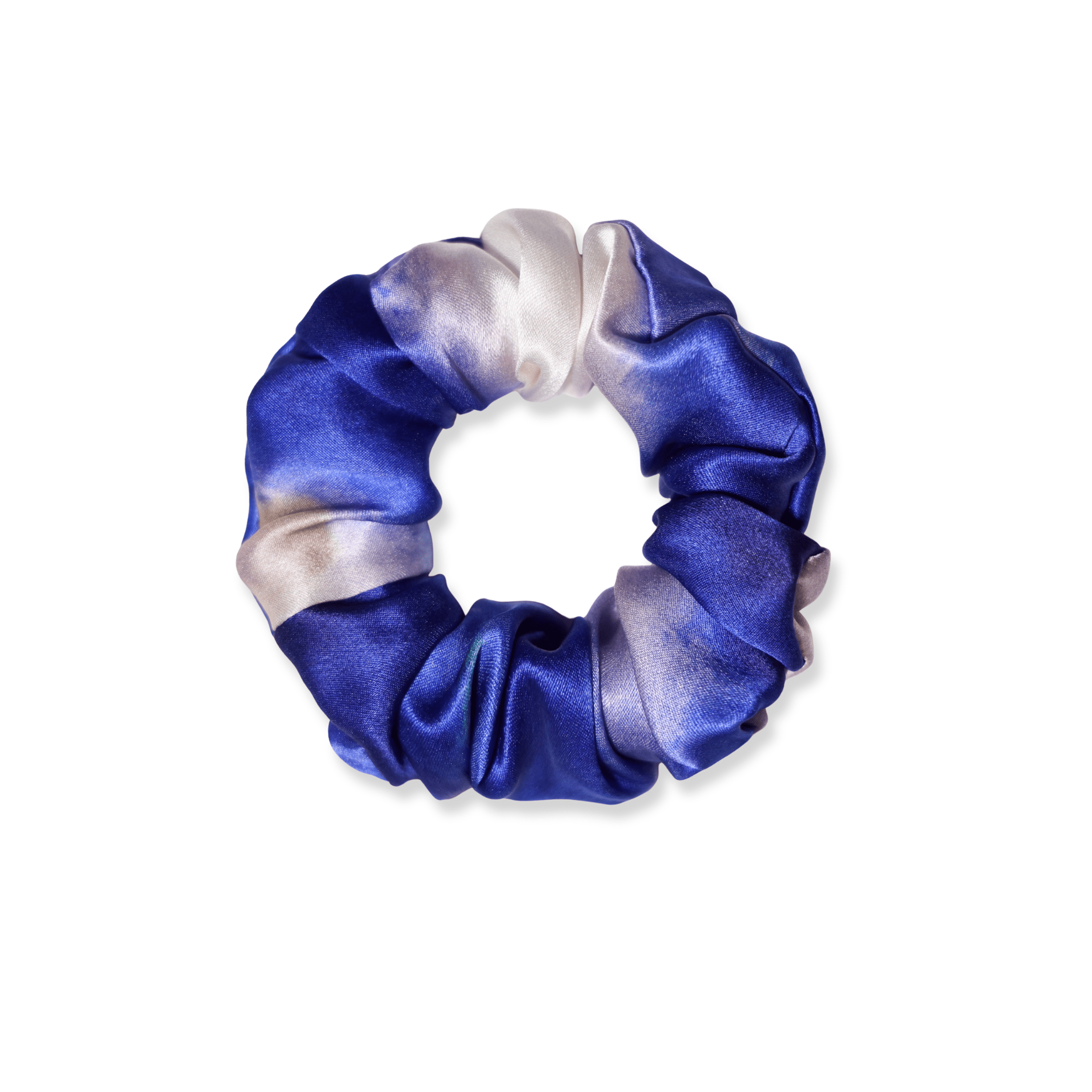 NOCHKA Lavender Indigo Print of Silk Scrunchies – Ultra Thin, Skinny, Regular & Jumbo - NOCHKA
