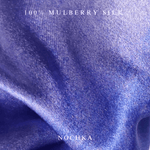 NOCHKA Lavender Indigo Print of Silk Scrunchies – Ultra Thin, Skinny, Regular & Jumbo - NOCHKA
