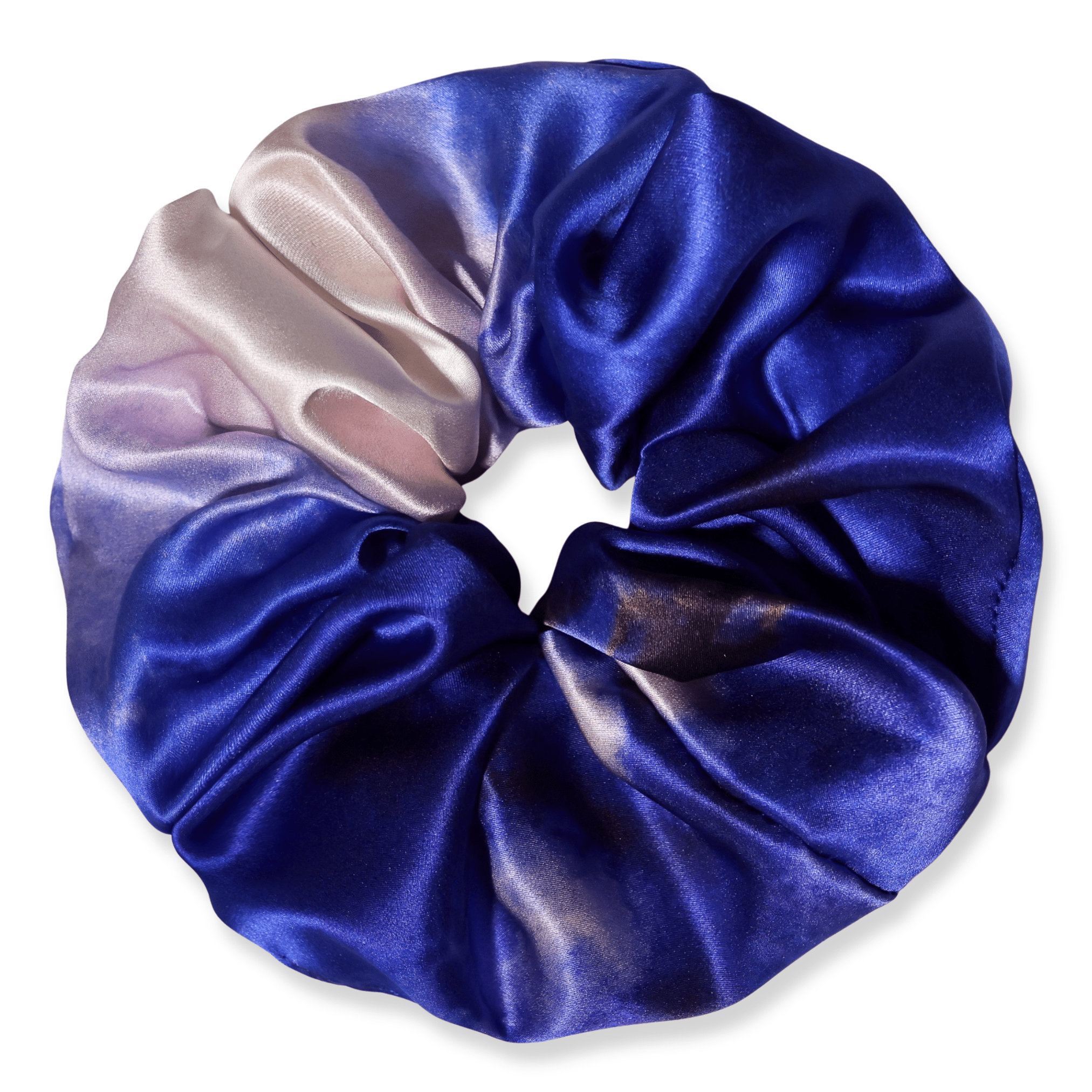 NOCHKA Lavender Indigo Print of Silk Scrunchies – Ultra Thin, Skinny, Regular & Jumbo - NOCHKA