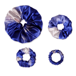 NOCHKA Lavender Indigo Print of Silk Scrunchies – Ultra Thin, Skinny, Regular & Jumbo - NOCHKA
