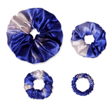 NOCHKA Lavender Indigo Print of Silk Scrunchies – Ultra Thin, Skinny, Regular & Jumbo - NOCHKA
