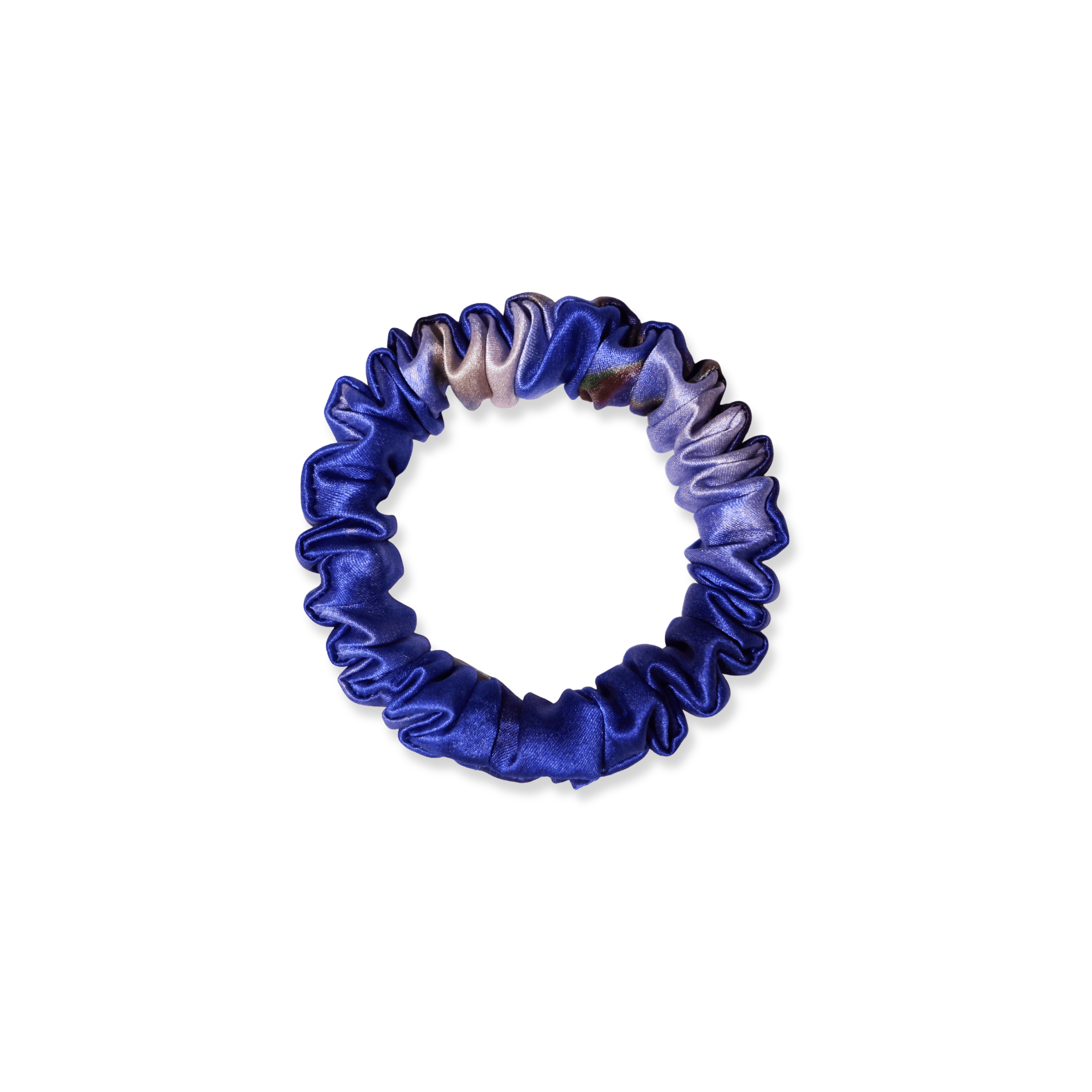 NOCHKA Lavender Indigo Print of Silk Scrunchies – Ultra Thin, Skinny, Regular & Jumbo - NOCHKA
