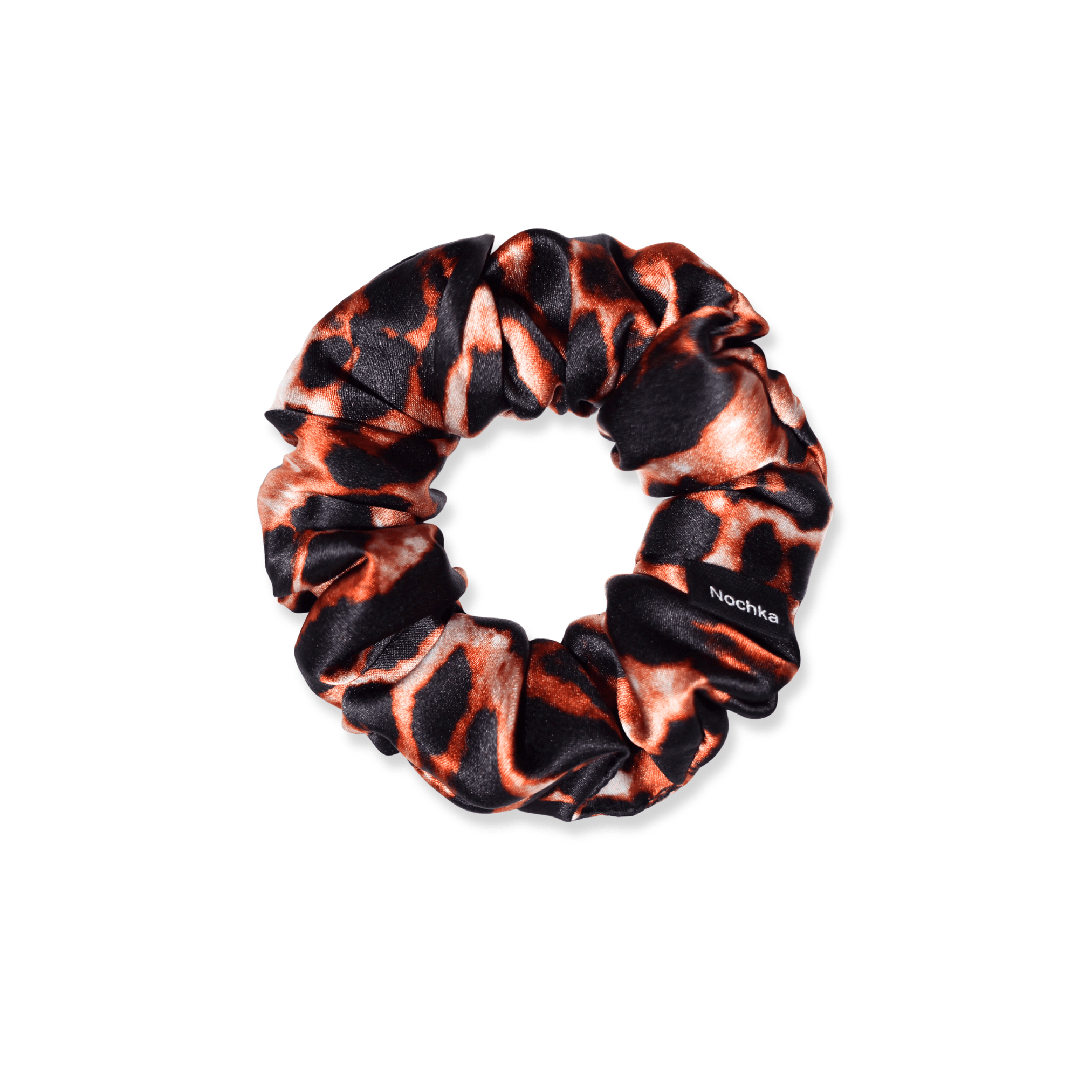 NOCHKA Leopard Print of Silk Scrunchies – Ultra Thin, Skinny, Regular & Jumbo - NOCHKA