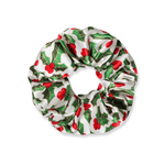 NOCHKA Mistletoe Print of Silk Scrunchies – Ultra Thin, Skinny, Regular & Jumbo - NOCHKA
