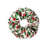 NOCHKA Mistletoe Print of Silk Scrunchies – Ultra Thin, Skinny, Regular & Jumbo - NOCHKA
