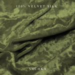 NOCHKA Pesto Velvet Silk Scrunchies – Ultra Thin, Skinny, Regular & Jumbo Hair Ties – Soft Luxury Black Scrunchies for All Hair Types - NOCHKA
