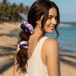 NOCHKA Purple Gradient Print of Silk Scrunchies – Ultra Thin, Skinny, Regular & Jumbo - NOCHKA
