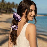 NOCHKA Purple Gradient Print of Silk Scrunchies – Ultra Thin, Skinny, Regular & Jumbo - NOCHKA
