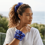 NOCHKA Purple Way Print of Silk Scrunchies – Ultra Thin, Skinny, Regular & Jumbo - NOCHKA
