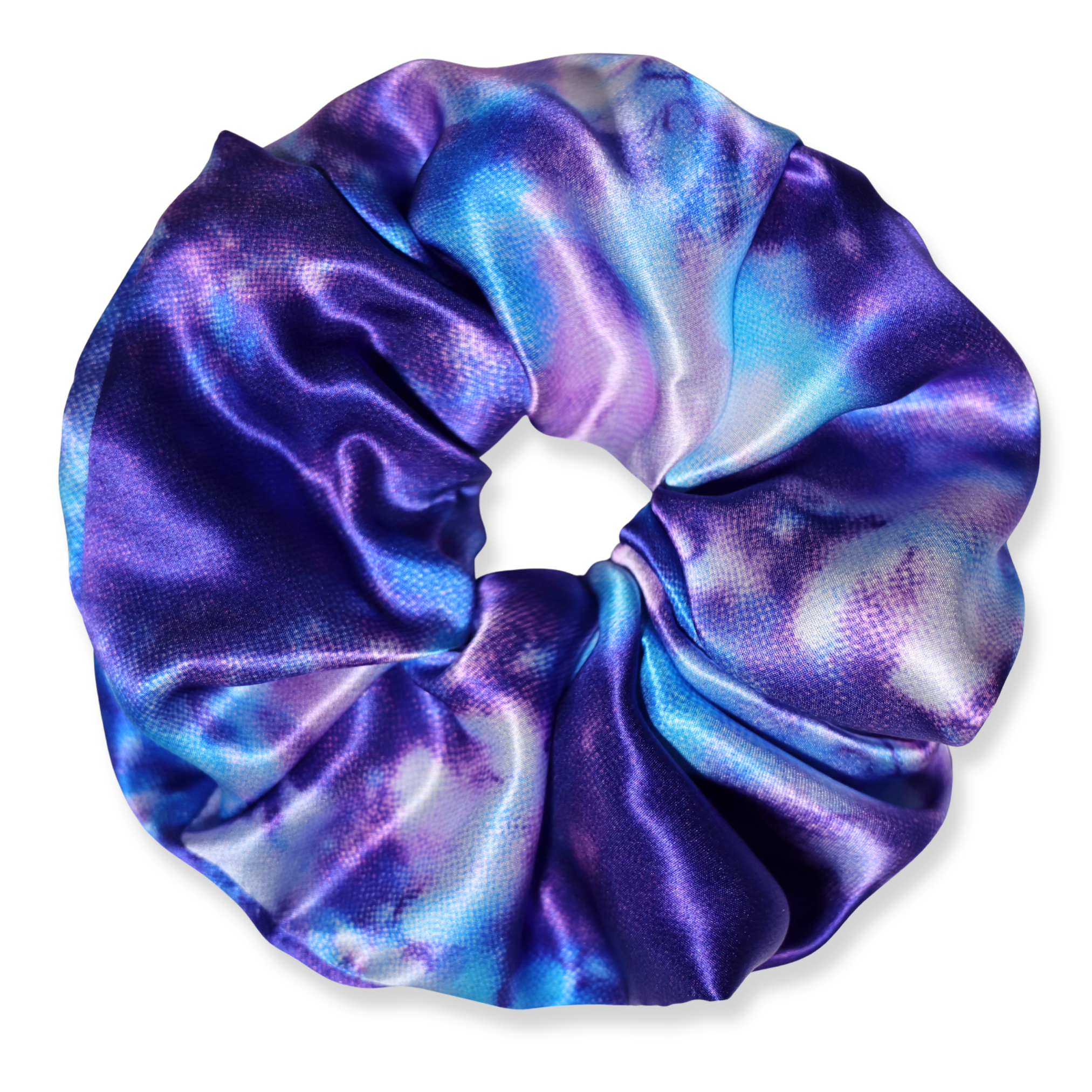 NOCHKA Purple Way Print of Silk Scrunchies – Ultra Thin, Skinny, Regular & Jumbo - NOCHKA