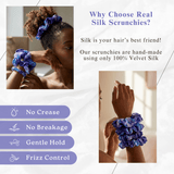 NOCHKA Purple Way Print of Silk Scrunchies – Ultra Thin, Skinny, Regular & Jumbo - NOCHKA

