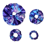 NOCHKA Purple Way Print of Silk Scrunchies – Ultra Thin, Skinny, Regular & Jumbo - NOCHKA
