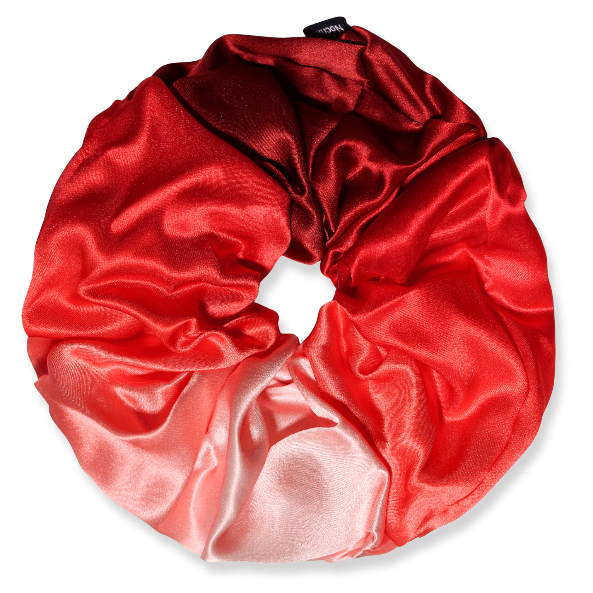 NOCHKA Red Gradient Print of Silk Scrunchies – Ultra Thin, Skinny, Regular & Jumbo - NOCHKA