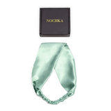 Aqua Blue 100% Pure Mulberry Silk Headband with NOCHKA Gift Box
